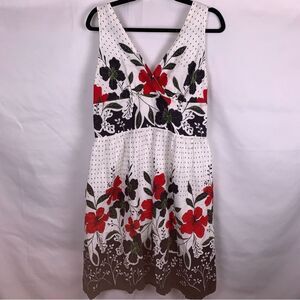 Mint Green Sleeveless Floral Dress